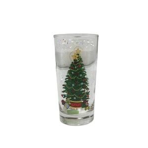Vintage HOMCO Home Interiors 8728 12oz Christmas Tree Tumbler Glasses, Set of 7